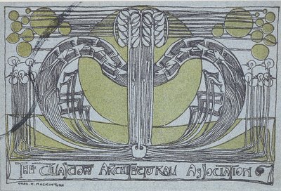 Conversazione-Programm für die Glasgow Architectural Association, 1894 von Charles Rennie Mackintosh