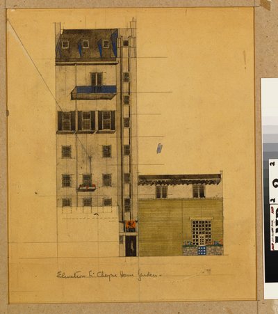 London, Erhebung des vorgeschlagenen Studios in Glebe Place und Upper Cheyne Walk von Charles Rennie Mackintosh