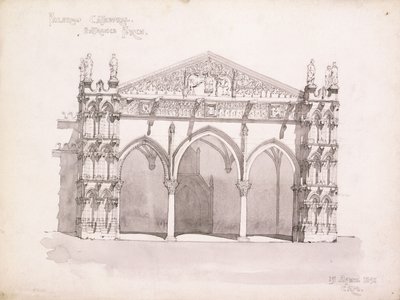 Kathedrale von Palermo, Studie des Eingangsportals von Charles Rennie Mackintosh
