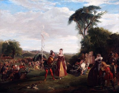 Maifeiertag zur Zeit von Königin Elisabeth 1821 von Charles Robert Leslie