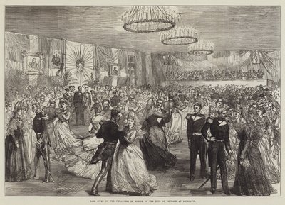 Ball der Isländer zu Ehren des Königs von Dänemark in Reykjavik von Sir John Charles Robinson