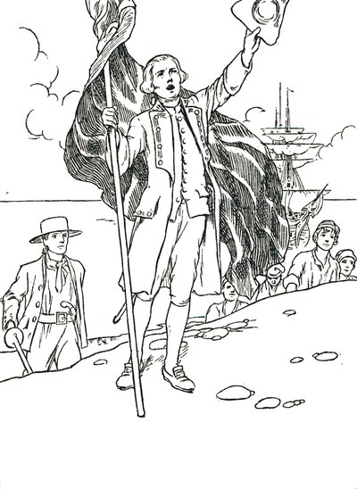 Kapitän Cook landet in Australien, 1912 von Charles Robinson
