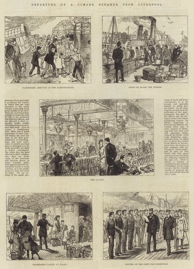 Abfahrt eines Cunard-Dampfers aus Liverpool von Sir John Charles Robinson