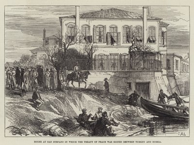Haus in San Stefano, in dem der Friedensvertrag zwischen der Türkei und Russland unterzeichnet wurde von Sir John Charles Robinson