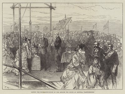 Grundsteinlegung des Asyls für Idioten in Knowle, Warwickshire von Sir John Charles Robinson