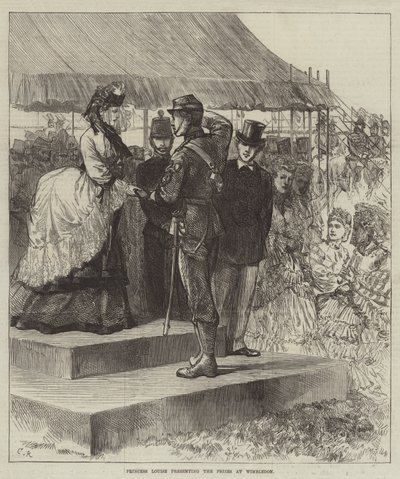 Prinzessin Louise überreicht die Preise in Wimbledon von Sir John Charles Robinson