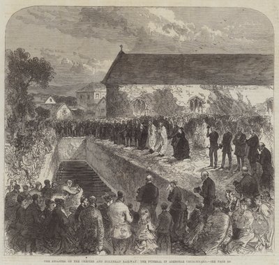 Das Unglück auf der Chester und Holyhead Railway, die Beerdigung auf dem Friedhof von Abergele von Sir John Charles Robinson