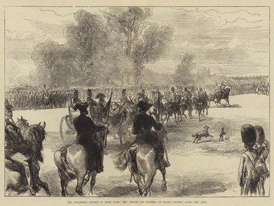 Die Freiwilligenparade im Hyde Park, der Prinz und die Prinzessin von Wales passieren die Linie von Sir John Charles Robinson