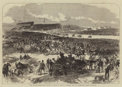 Besuch des Prinzen und der Prinzessin von Wales in Irland, Gesamtansicht der Punchestown-Rennen von Sir John Charles Robinson