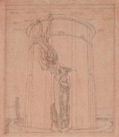 Das Labyrinth, in dem der zweigestaltige Stier untergebracht war, späte 19. Jahrhundert von Charles S Ricketts