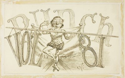Studie für Titelseite von Punch, Band 81 von Charles Samuel Keene