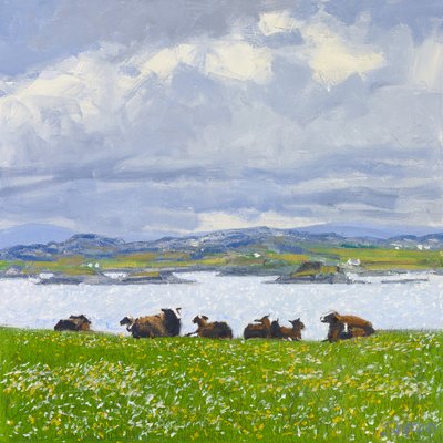 Dösende Schafe, Iona, 2015 von Charles Simpson