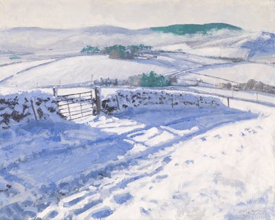 Schnee: Nebel auf den Hügeln, 2016 von Charles Simpson