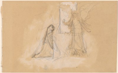 Studie einer Figur von hinten (recto) von Charles Sprague Pearce