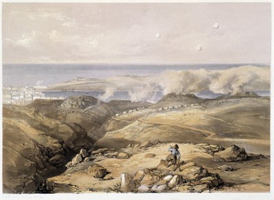 Russische Batterien in „Sebastopol“ von CH. Hardinge. Lithographie von Vincent Brooks, London 1855 Henry Graves von Charles Stewart Hardinge