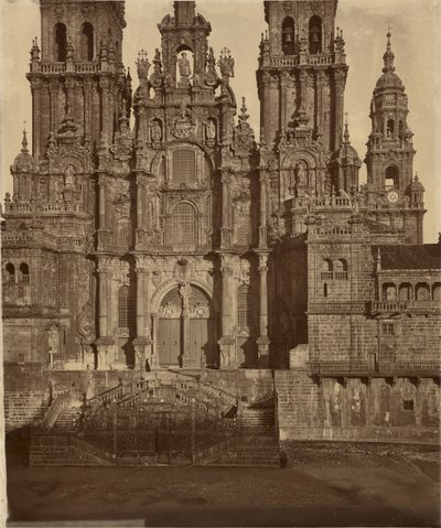 Die Westfassade der Kathedrale von Santiago de Compostela, Spanien von Charles Thurston Thompson