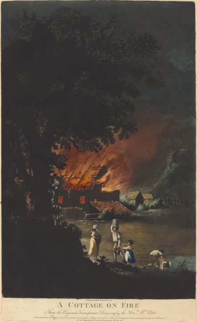 Ein brennendes Häuschen von Charles Turner