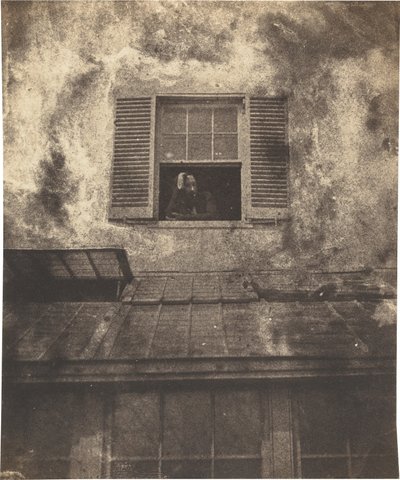Auguste Vacquerie am Fenster, Marine Terrace von Charles Victor Hugo with Auguste Vacquerie