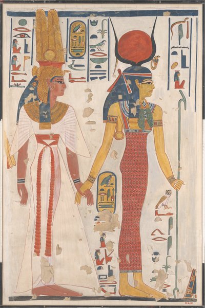 Königin Nefertari wird von Isis geführt, ca. 1279-1213 v. Chr. von Charles Wilkinson