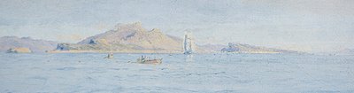 Ein sonniger Tag vor der Küste, Villefranche sur Mer, ca. 1885 von Charles William Wyllie