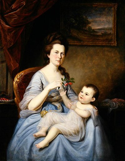 Porträt von Mrs. David Forman und Kind, ca. 1785 von Charles Willson Peale