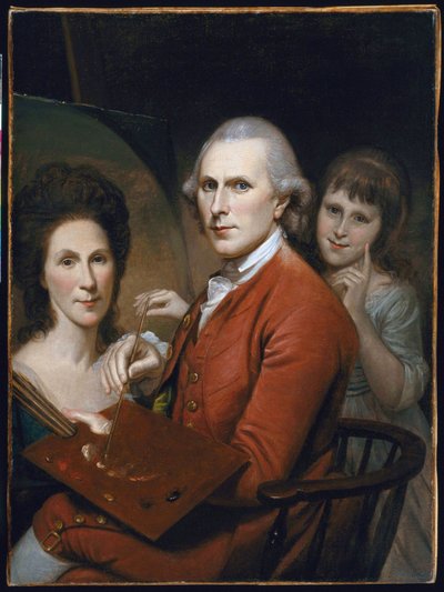 Selbstporträt mit Angelica und Porträt von Rachel von Charles Willson Peale