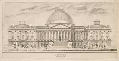 Kapitol, Washington, D.C., graviert von Henry und James Stone, 1826 von Charles after Bulfinch