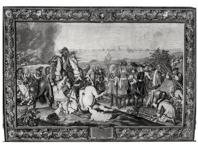 Ludwig XIV. (1638-1715) bei der Belagerung von Douai, Juli 1667, Gobelins-Werkstatt von Charles attr. to Le Brun