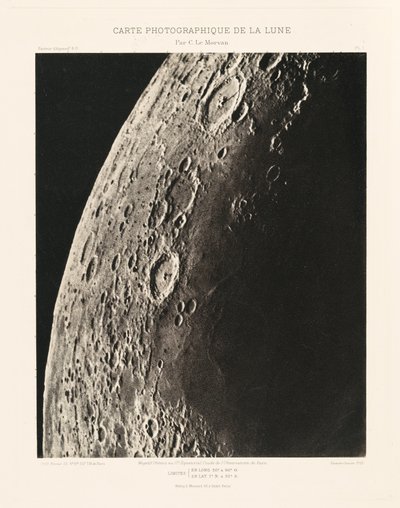 Fotografische Karte des Mondes, Platte I von Charles le Morvan