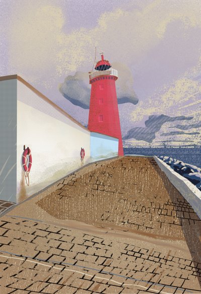 Roter Leuchtturmweg von Charlotte Trudgett