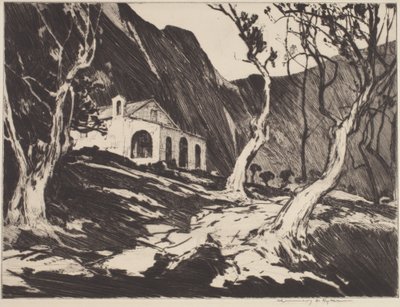 Alte Kapelle in Gorbio von Chauncey Foster Ryder