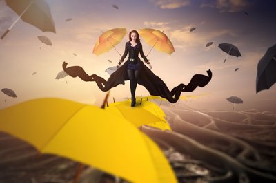 Surreale Regenschirm-Reise von Che Abu Bakar
