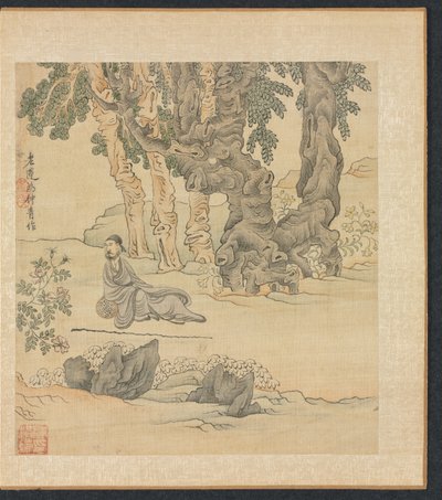 Porträt von Zhongqing in einer Landschaft von Chen Hongshou