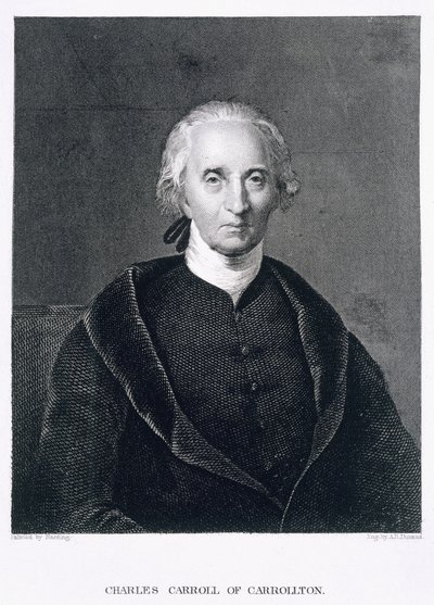 Charles Carroll von Carrollton, graviert von Asher Brown Durand (1796-1886) von Chester Harding