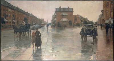 Frederick Childe Hassam (1859–1935). Regentag in Boston, 1885. von Childe Hassam