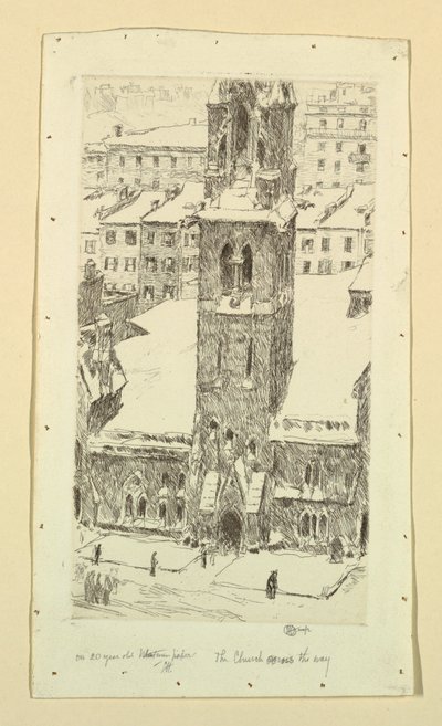 Die Kirche gegenüber von Childe Hassam