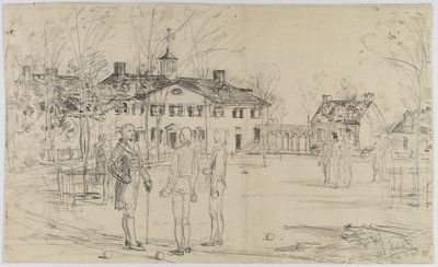 Washington in Mount Vernon von Childe Hassam