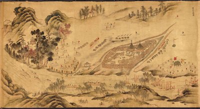 Karte mit einem russischen Lager in Ostsibirien, 1689-1722 von Chinese Master