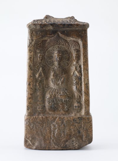 Buddhistische Tafel in Form eines Miniaturschreins, Zeit der Teilung, ca. 520 n. Chr. von Chinese School