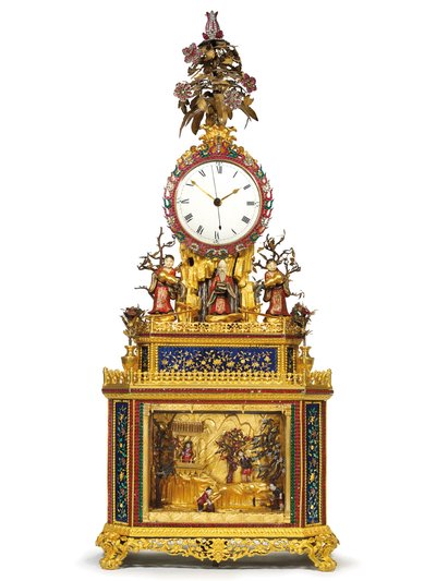 Kaiserliche Schlag-, Musik- und Automatenuhr "Daoist Immortal", Guangzhou Werkstätten, Qianlong-Periode, 1736-95 von Chinese School