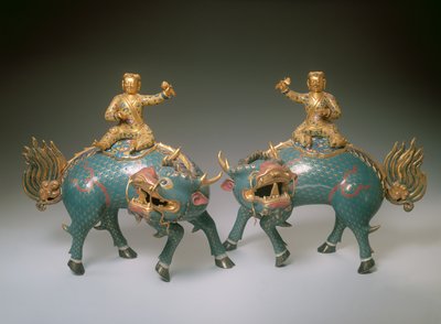 Paar Qilin, Qianlong-Periode (1736-95) von Chinese School