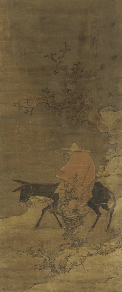 Reiten durch Schnee auf der Suche nach Pflaumenblüten, Ming- oder Qing-Dynastie, 15.-18. Jahrhundert von Chinese School