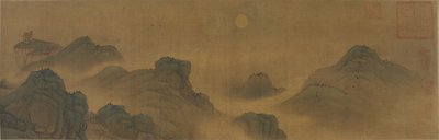 Sonne und Mond über Land und Meer, Ming- oder Qing-Dynastie, 17.-18. Jahrhundert von Chinese School