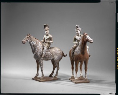 Zwei Reiterfiguren, Tang-Dynastie von Chinese School