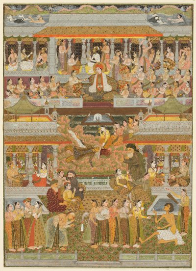 Liebende und Geliebte: Eine Zusammenstellung von Szenen aus der persischen, urdu und sanskrit Literatur von Chitarman II