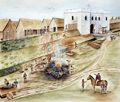 Sanierung der Stadtbefestigungen in York während der Wikingerzeit, ca. 1990-2010 von Chris Evans