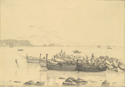 Die Bucht von Neapel mit dem Vesuv im Hintergrund von Christen Købke