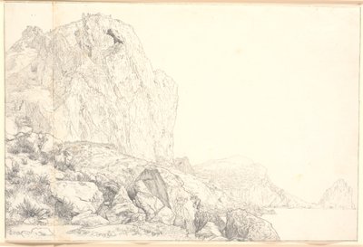 Blick auf die Küste bei Marina Piccola auf Capri von Christen Købke