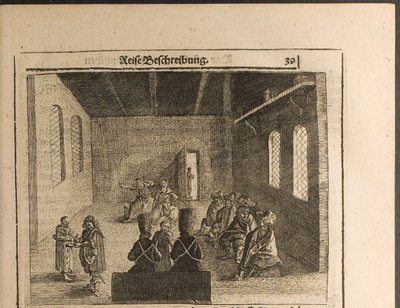 Botschafterlicher Prikaz Posolsky Prikaz in Moskau, Illustration aus Reisen zum Großherzog von M von Christian Lorenzen Rothgiesser