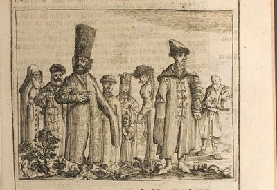 Traditionelle Kleidung der Moskauer, Illustration aus Reisen zum Großherzog von Moskau und dem Kin von Christian Lorenzen Rothgiesser